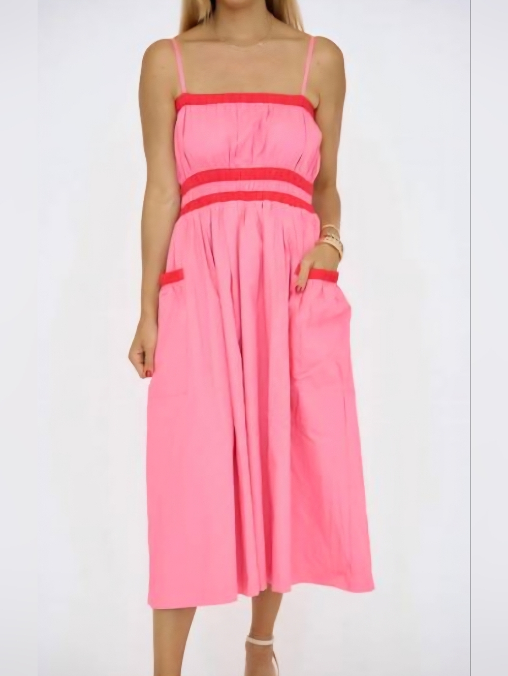 Aureum Colorblock Dress Pink Medium